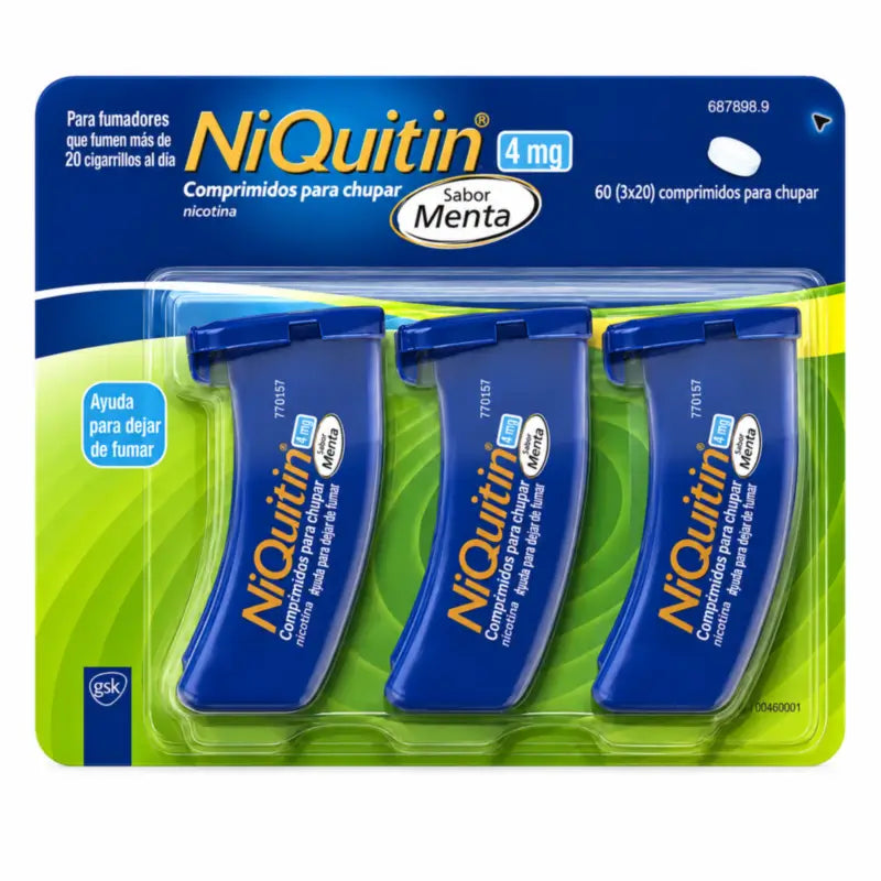 NiQuitin 4 mg mäta, 60 pastiliek na cmúľanie