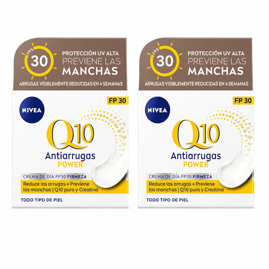 NIVEA Q10 Power Denný krém proti vráskam SPF 30, 50 ml, balenie po 2 ks