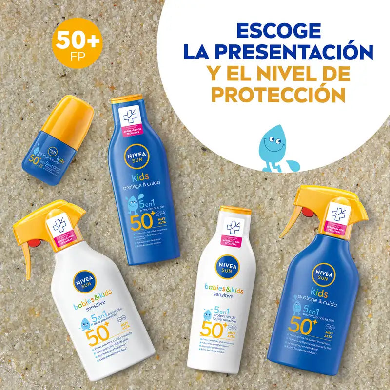 Nivea Sun Babies & Kids Sensitive Roll-On opaľovací krém pre deti SPF 50+ 50 ml