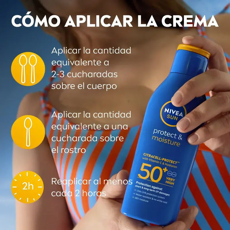Nivea Sun Chráni a hydratuje – opaľovací krém SPF 50+ 200 ml