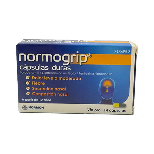 Normogrip, 14 tvrdých kapsúl