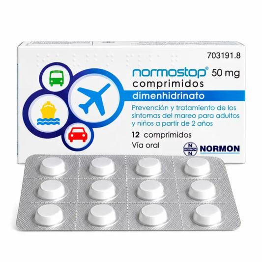Normostop 50 mg dimenhydrinát 12 tabliet