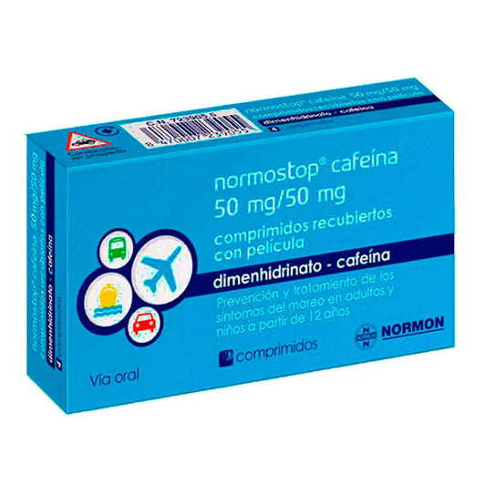 Normostop Caffeine 50 mg/ 50 mg, 12 Film-coated Tablets