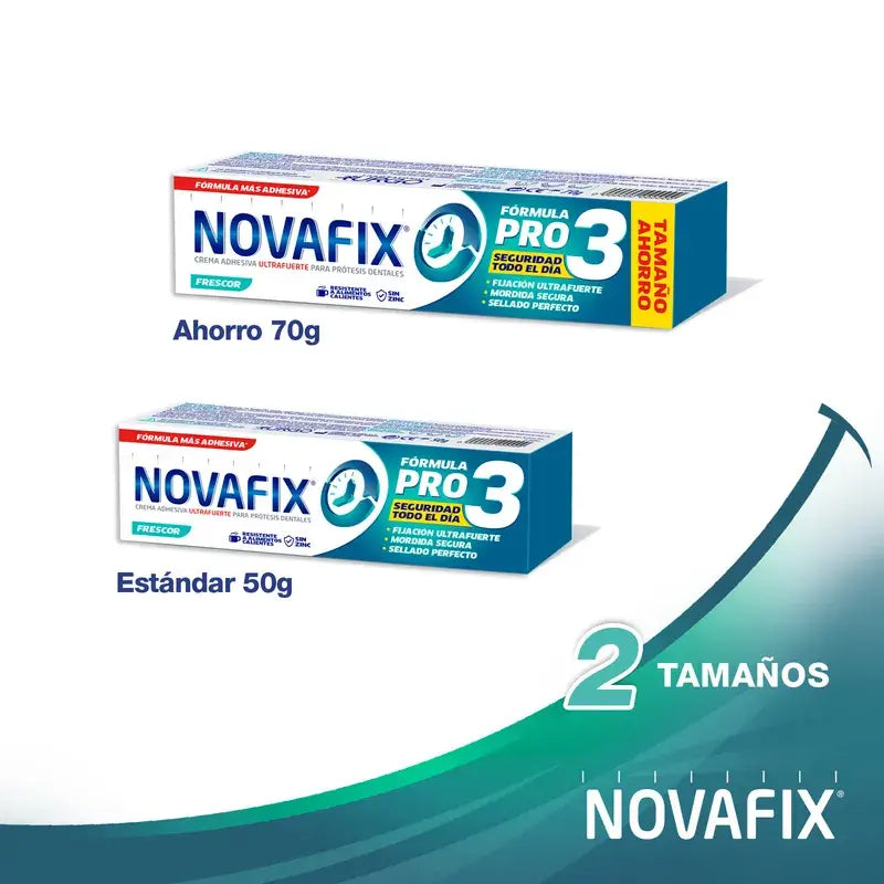 Novafix Pro 3 Lepiaci krém na zubné náhrady s osviežujúcou vôňou, 50 g