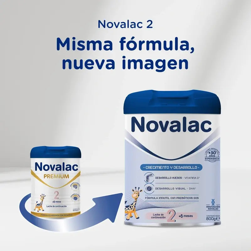 Novalac 2 – pokračovacie mlieko, balenie 2 × 800 g