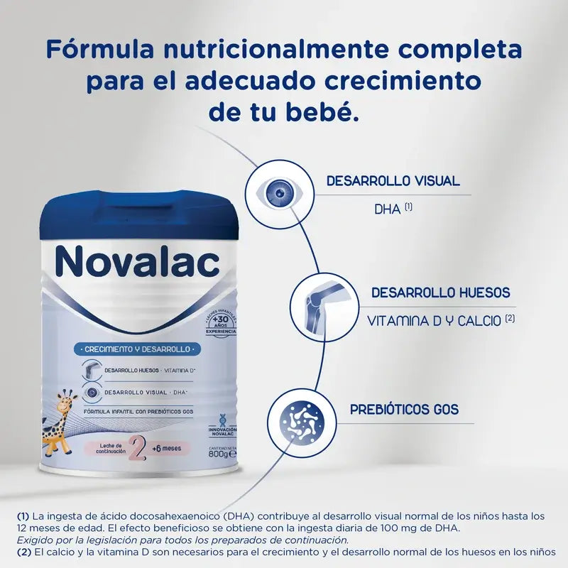 Novalac 2 – pokračovacie mlieko, balenie 4 × 800 g