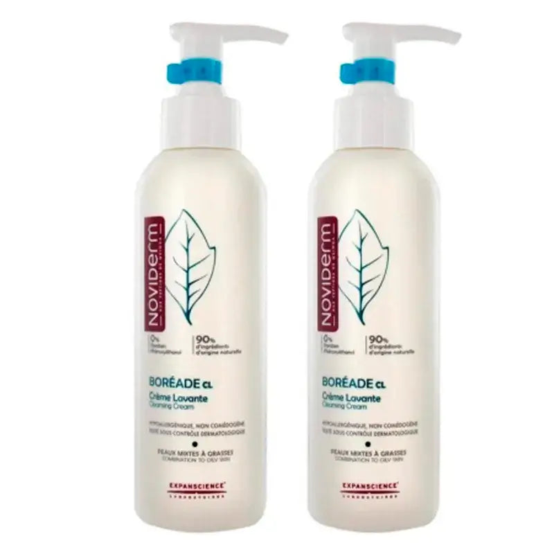 Noviderm Boreade čistiaci krém, balenie 2 x 200 ml