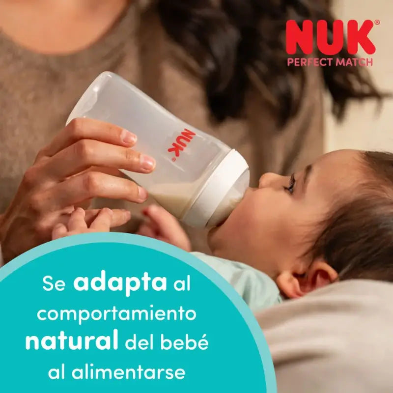 NUK Perfect Match sklenená fľaša 120 ml, cumlík S 0m+, dúha