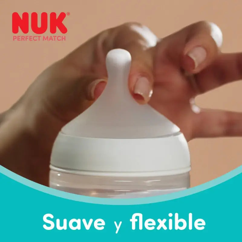 NUK Perfect Match sklenená fľaša 120 ml, cumlík S 0m+, dúha