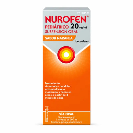 Nurofen Pediátrický 20 mg/ml perorálna suspenzia s príchuťou pomaranča, 200 ml
