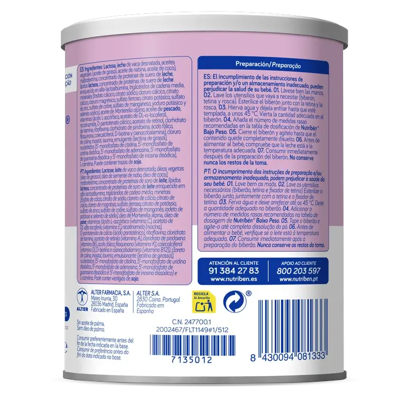 Nutribén Mlieko pre deti s nízkou hmotnosťou, 400 g