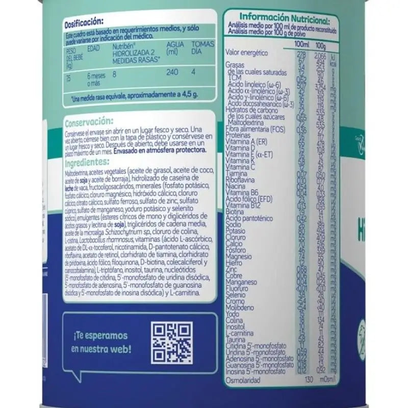 Nutribén Hydrolizované mlieko 2 – pokračovacie mlieko, 400 g