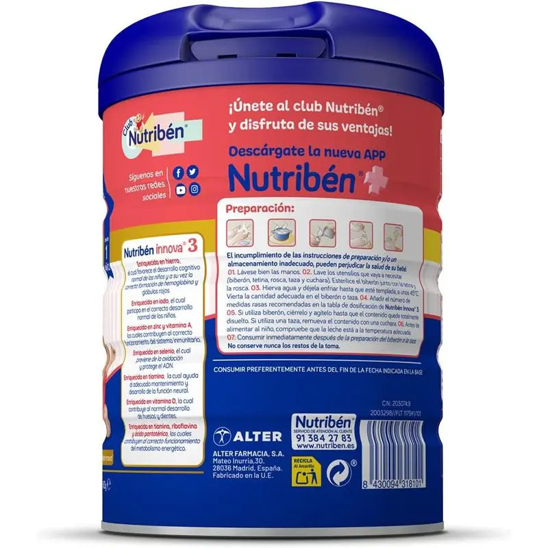 Nutribén Innova 3 Mlieko pre rast, 800 g