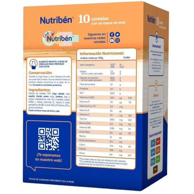 Nutriben detská výživka s 10 obilninami, 600 g