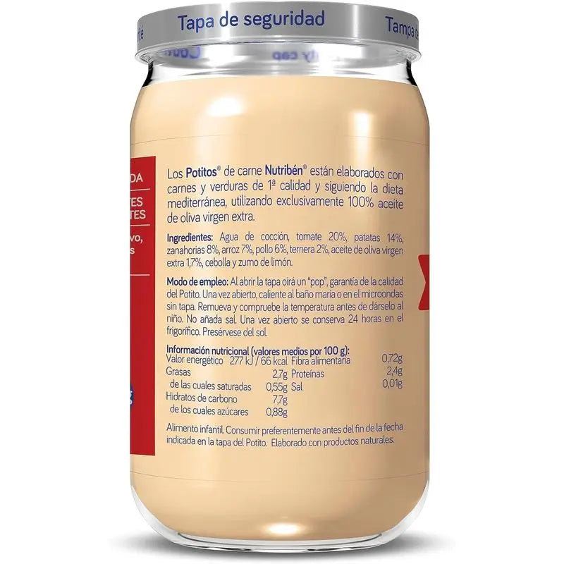 Nutriben Potito – kuracie mäso, teľacie mäso a zeleninka, 235 g