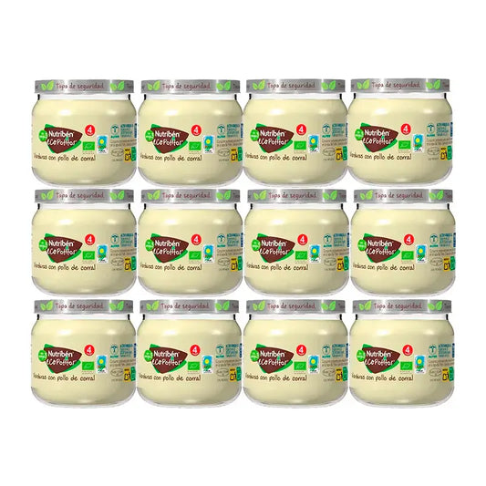Nutriben Potito Eco Začiatok Mäso Zelenina Kuracie mäso, 12 x 120 g