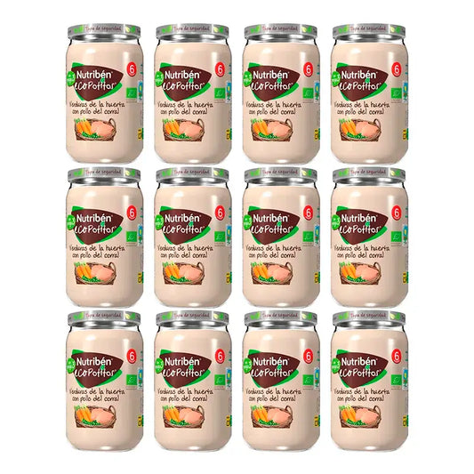 Nutriben Potito Eco – kurča z voľného chovu so zeleninou, 12 x 235 g