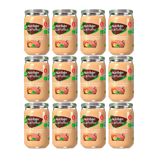 Nutriben Potito Eco – zelenina zo záhrady s hovädzím mäsom, 12 x 235 g
