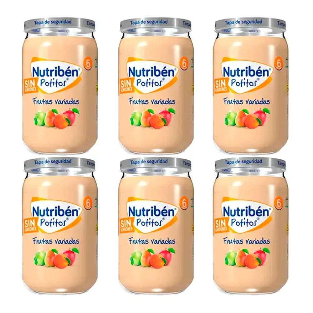 Nutriben Potito – Zmes ovocných príchutí, 6 x 235 g