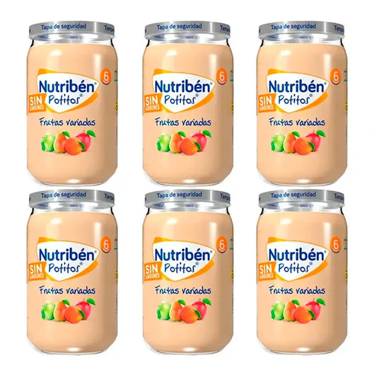 Nutriben Potito – Zmes ovocných príchutí, 6 x 235 g