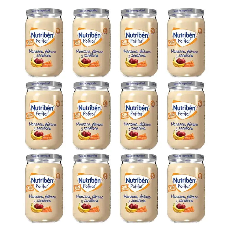 Nutriben Potito – jablko, banán a mrkva, 12 x 235 g