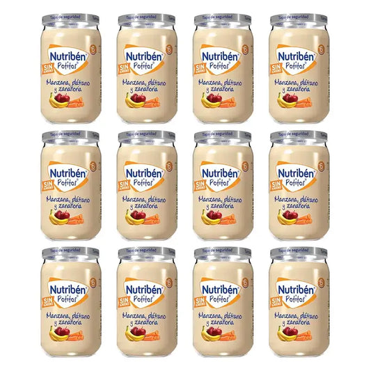 Nutriben Potito – jablko, banán a mrkva, 12 x 235 g