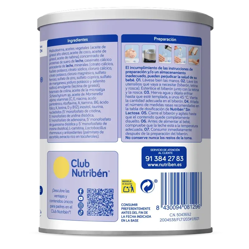 Nutribén bez laktózy – mlieko „Inicio“, 400 g