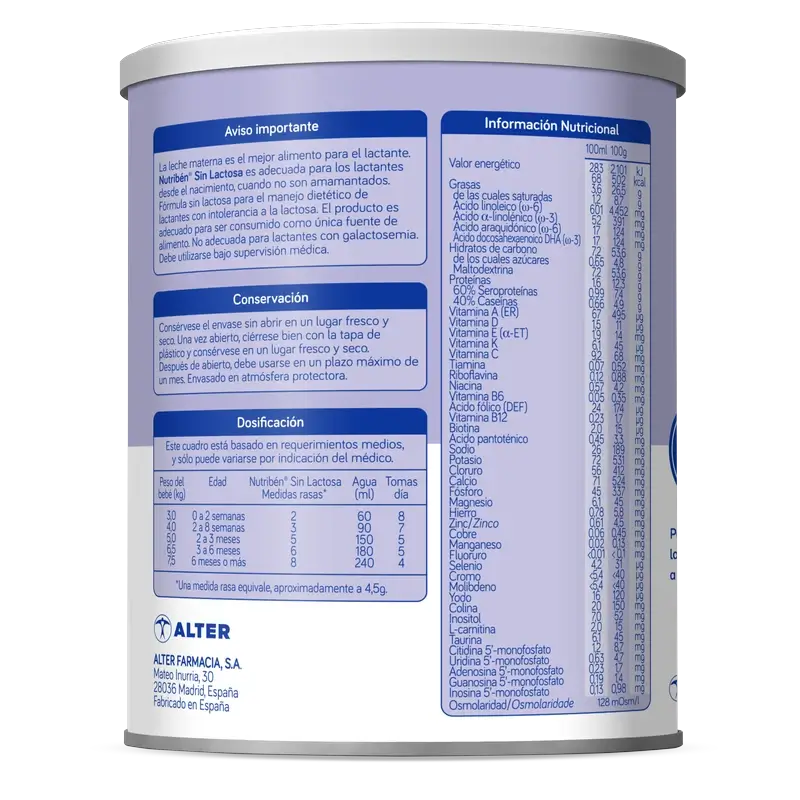 Nutribén bez laktózy – mlieko „Inicio“, 400 g