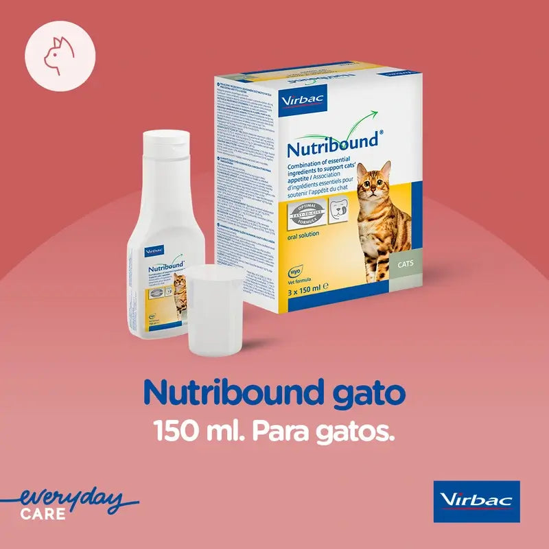 Virbac Nutribound pre mačky, balenie 3 x 150 ml