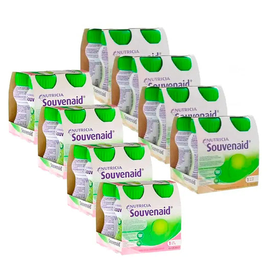 Nutricia Souvenaid koktaily s príchuťou jahody a cappuccina, 16 kusov na príchuť