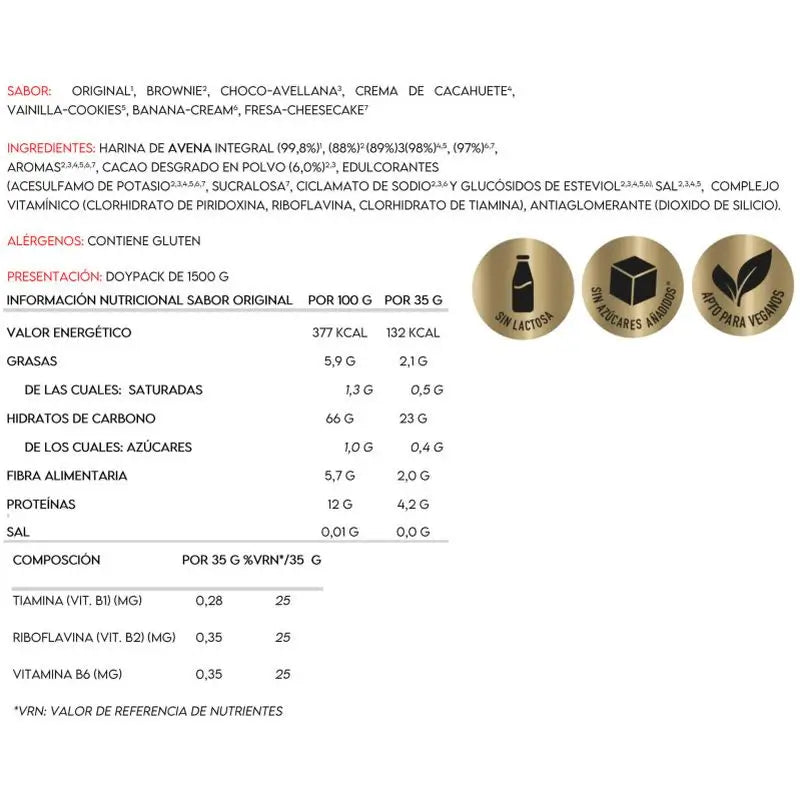 Nutrisport Foodieat Oat Pro Ovsná múka s arašidovým krémom 1,5 K 