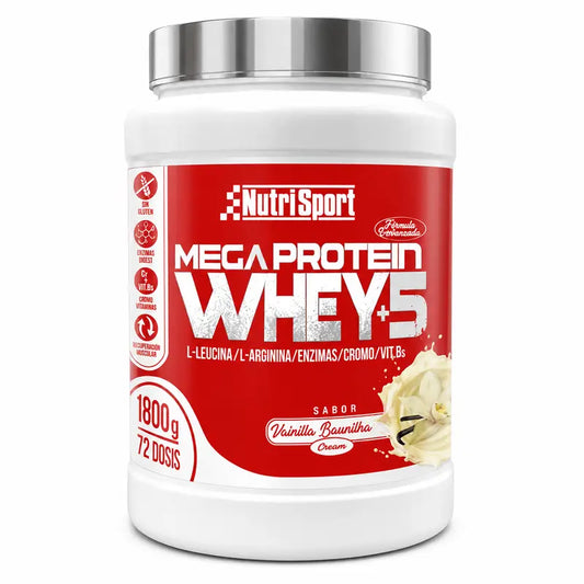 Nutrisport Mega Protein 5 Whey Vanilka 1,8 kg.