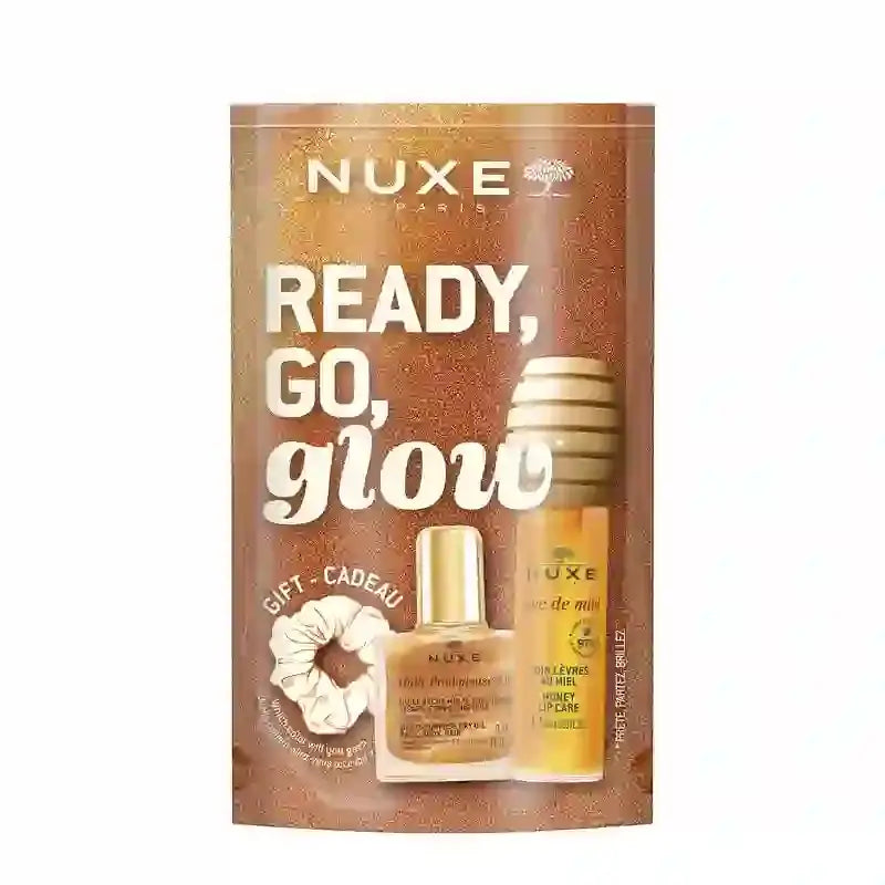Nuxe Reve De Miel Glow On The Go – medová sada: rúž + Huile Classic 