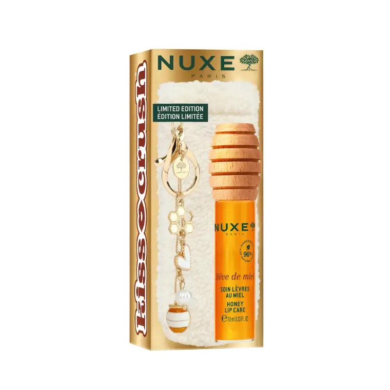 Nuxe Reve De Miel balzam na pery s medom 10 ml + darčekové puzdro na rúž, 10 ml