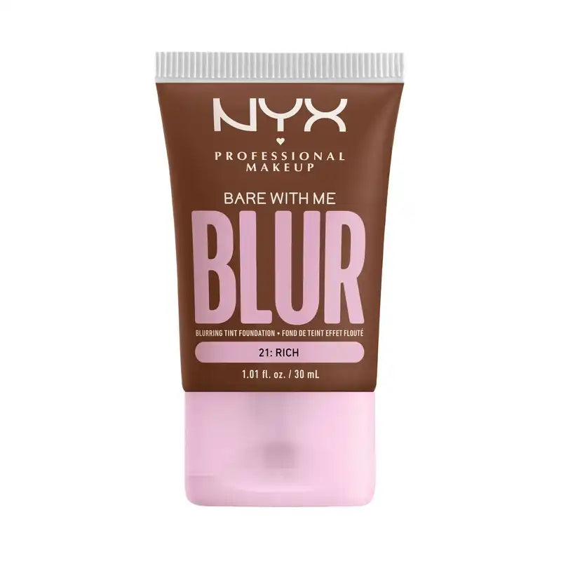Nyx Bare With Me Blur Skin Tint, rozmazávajúci podklad pod make-up, matný, odtieň Rich 21, 30 ml