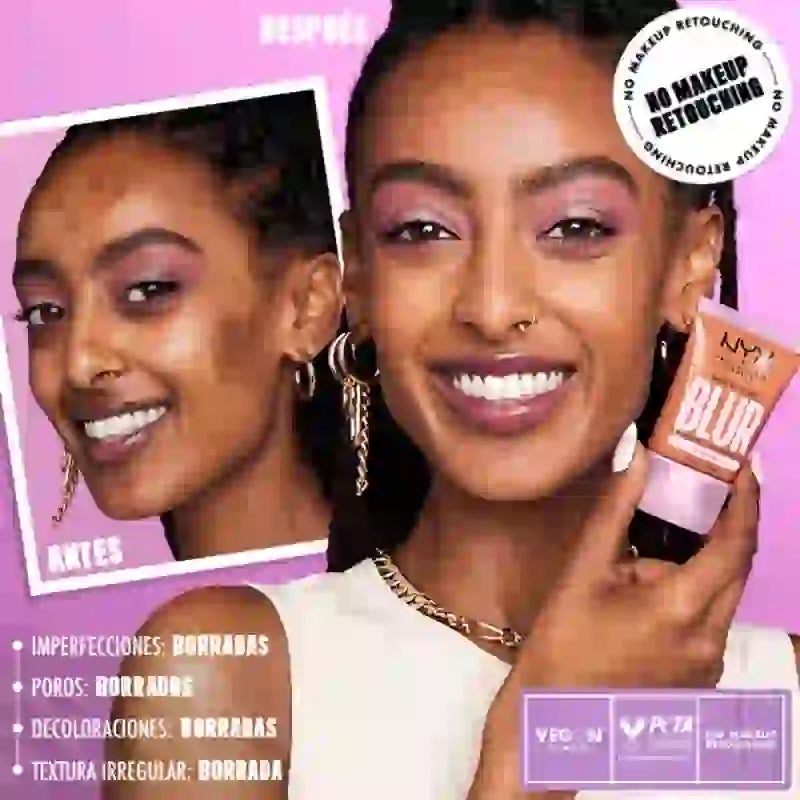 Nyx Bare With Me Blur Skin Tint, rozmazávajúci podklad pod make-up, matný, odtieň Rich 21, 30 ml