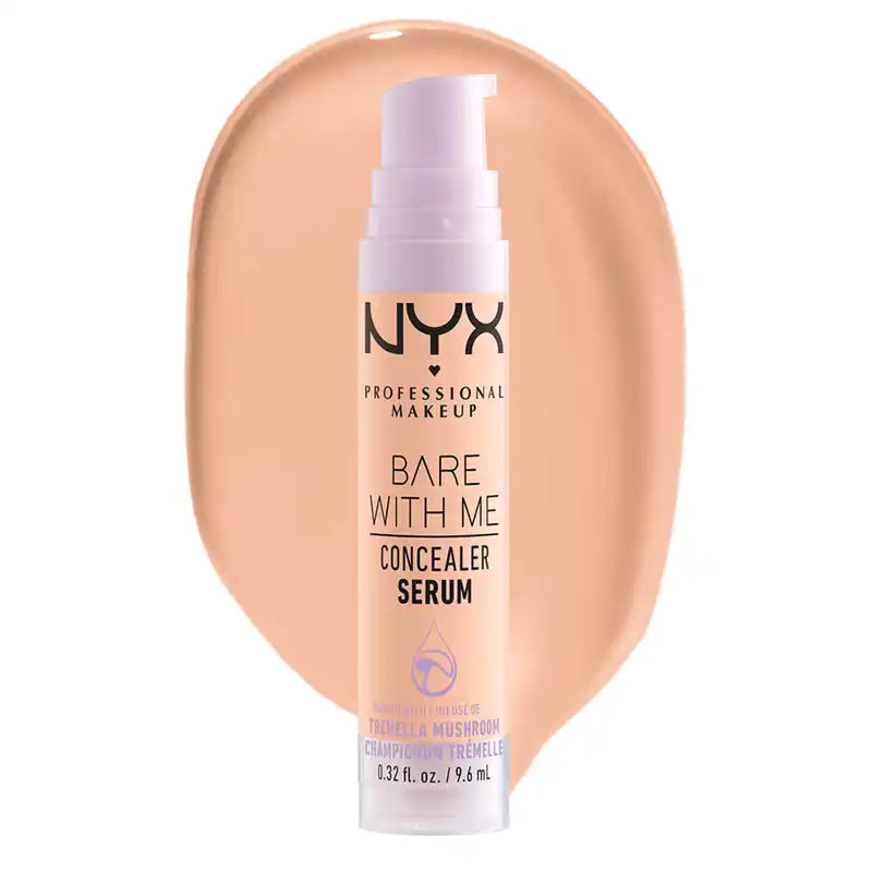 Nyx Bare With Me Serum Concelear, odtieň Medium Vanila. Vegánska zložka. K dispozícii v 12 odtieňoch. , 9,6 ml