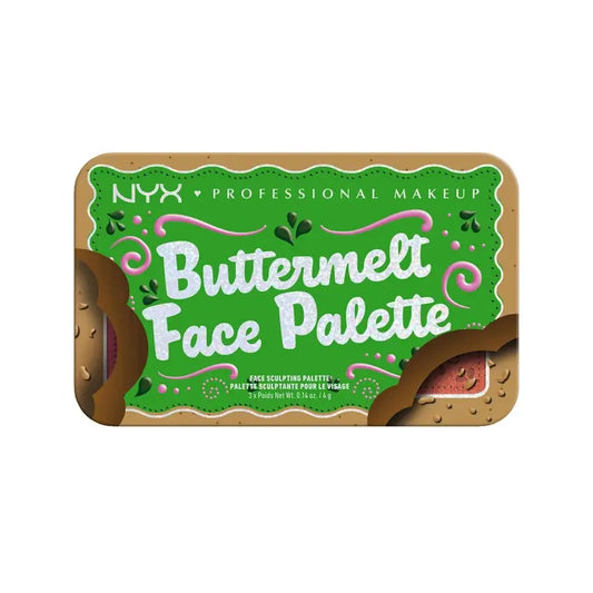 Nyx Buttermelt Paleta púdrov na tvár a bronzantov, 3x4 g