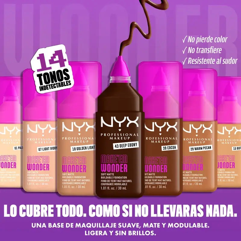 Nyx Cosmetics Make Em Wonder Fdt Cocoa, 30 ml