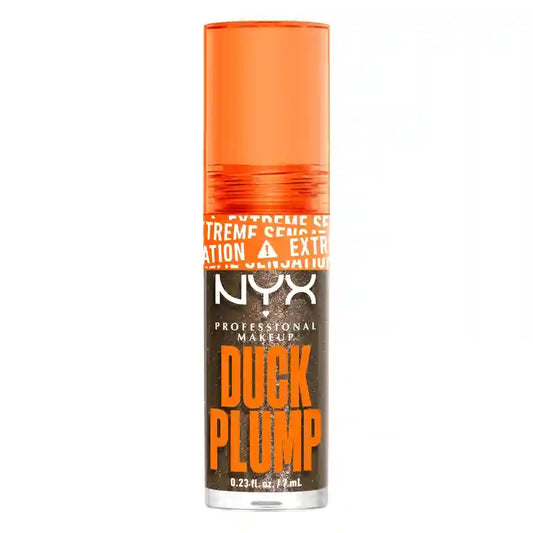 Nyx Duck Plump High Pigment Lip Gloss – lesk na pery dodávajúci objem s trblietkami, hnedá farba 21, 7 ml