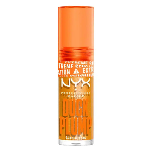 Nyx Duck Plump High Pigment Lip Gloss – lesk na pery dodávajúci objem, Glitter Gold 22, 7 ml