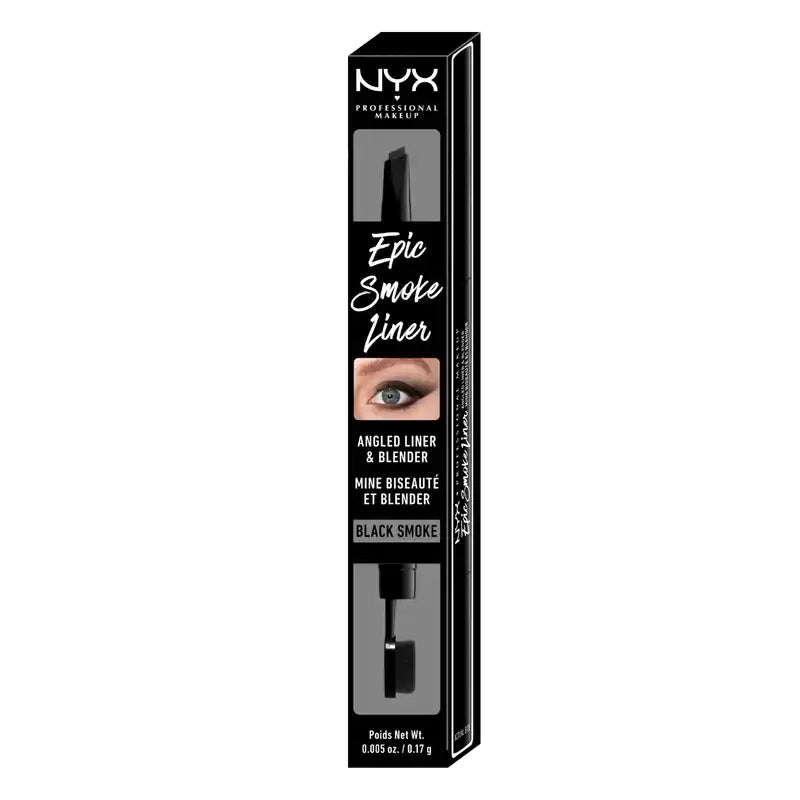 Nyx Epic Foxy Eyes. Nakreslite a rozotrite jedným produktom, odtieň 12 Black Smoke, 0,17 g