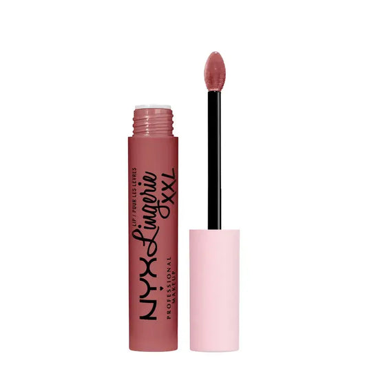 Tekutá rúž Nyx Lip Lingerei XXL s dlhotrvajúcim účinkom, 100 % krytie, matný efekt, 16 hodín. Odtieň Stripped, 4 ml