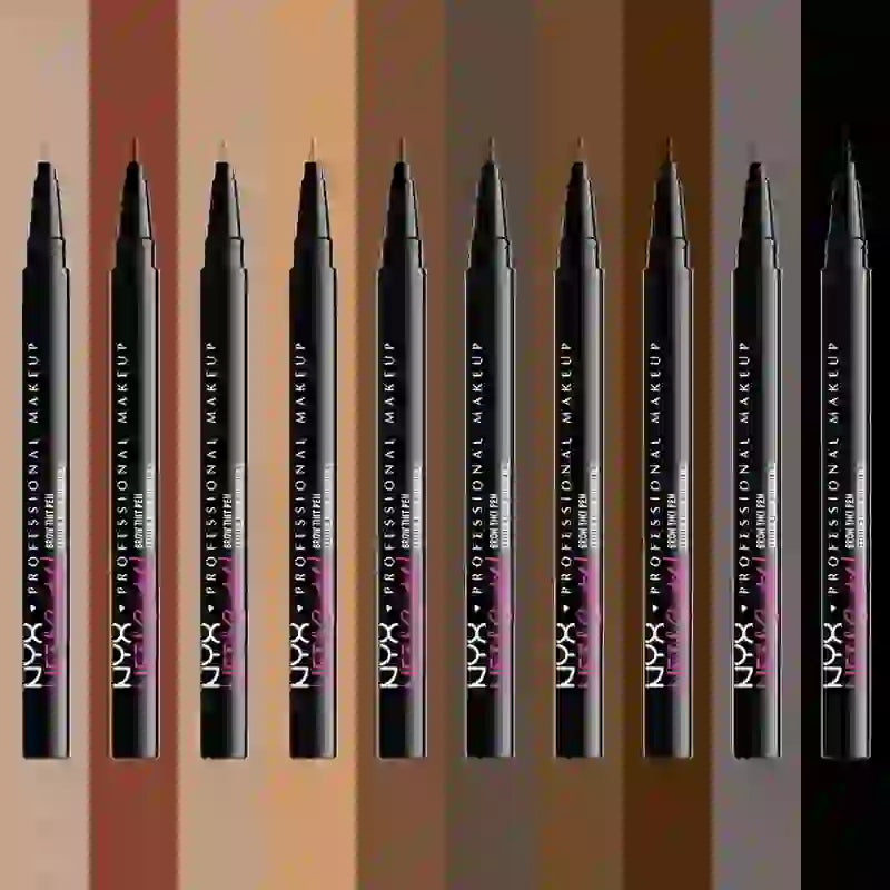 Nyx Ceruzka na obočie Lift&Snatch! Brow Tint Pen, dlhotrvácna (16 hodín), vegánska receptúra, odtieň Black, 1 ml