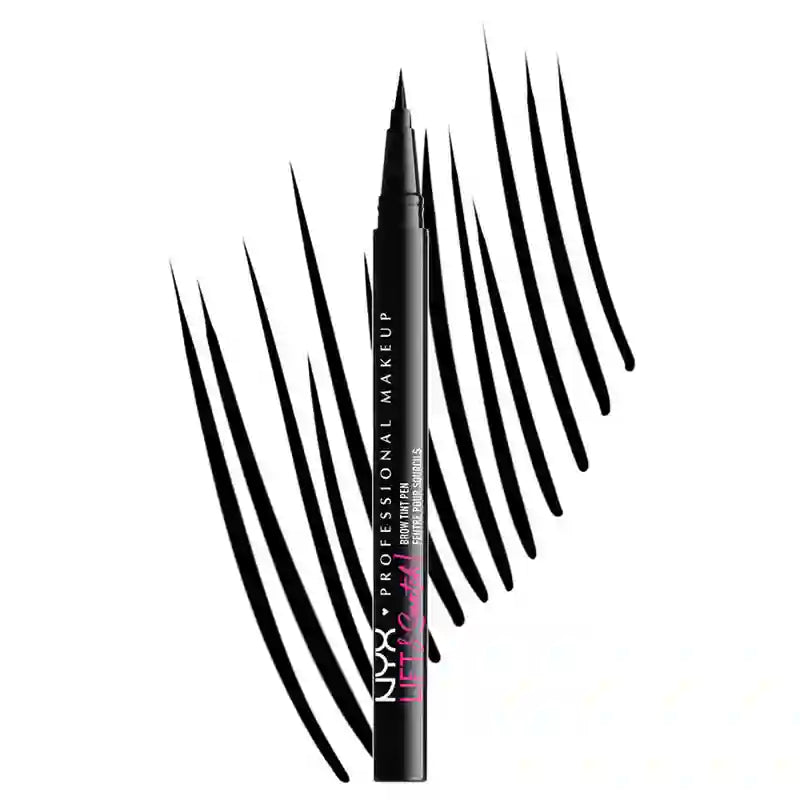Nyx Ceruzka na obočie Lift&Snatch! Brow Tint Pen, dlhotrvácna (16 hodín), vegánska receptúra, odtieň Black, 1 ml