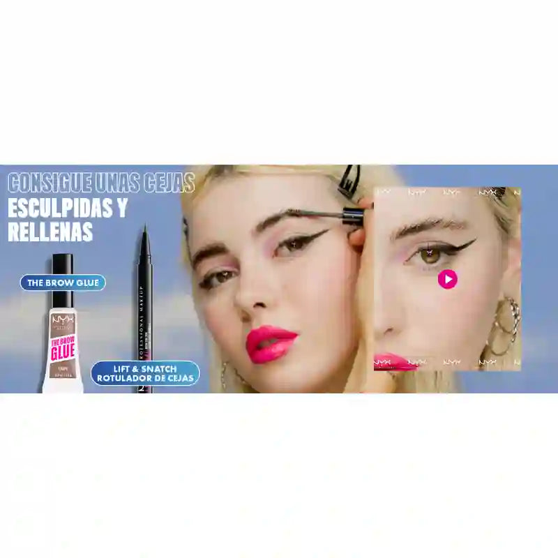 Nyx Ceruzka na obočie Lift&Snatch! Brow Tint Pen, dlhotrvácna (16 hodín), vegánska receptúra, odtieň Black, 1 ml