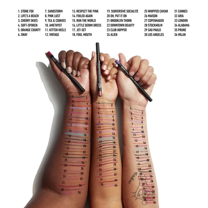 Nyx Kontúrovacia ceruzka na pery Suede Mate Berry, 1 g