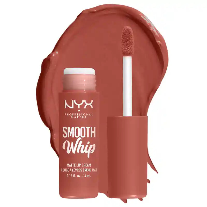 Nyx Smooth Whip Matte Lip Cream, krémová tekutá rúž, matný, odtieň Kitty Belly, 4 ml
