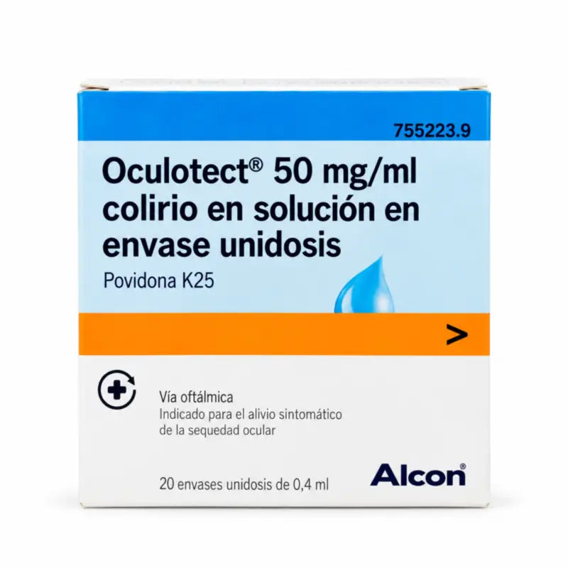 Oculotect 50 mg/ml očné kvapky v roztoku, 20 jednorazových dávok