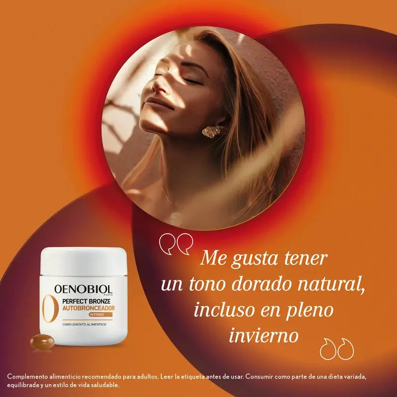 Oenobiol Perfect Bronze Samoopaľovací prípravok so zlatistým leskom, 2x30 kapsúl